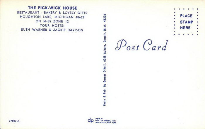 The Pick-Wick House - Old Post Card (newer photo)